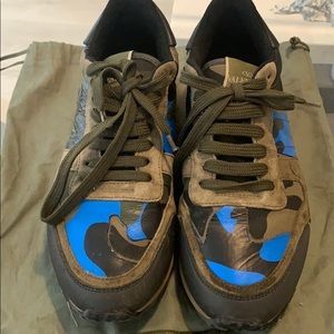 Valentino camo rockrunners sneakers green-orange